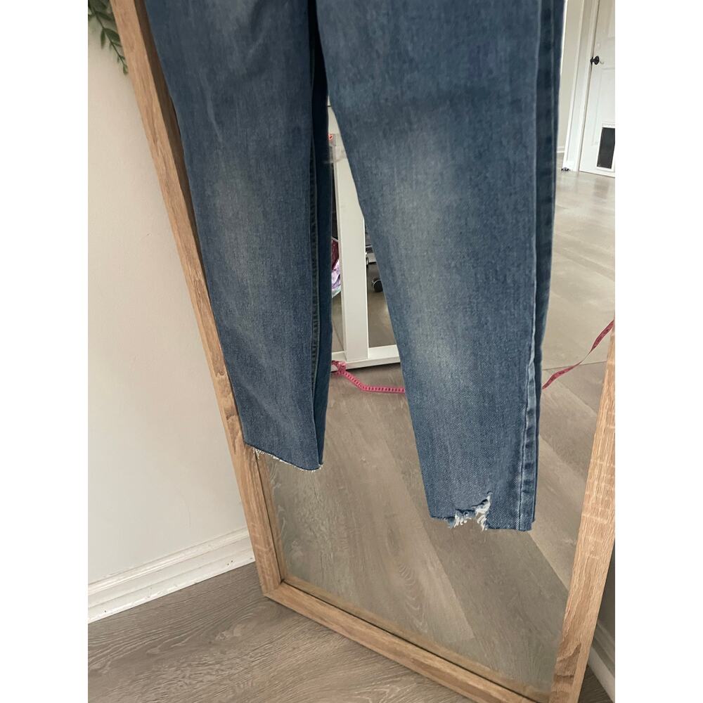 Free People Phoenix Distressed Skinny Jeans Size 26 Ripped Blue Denim - Picture 9 of 14